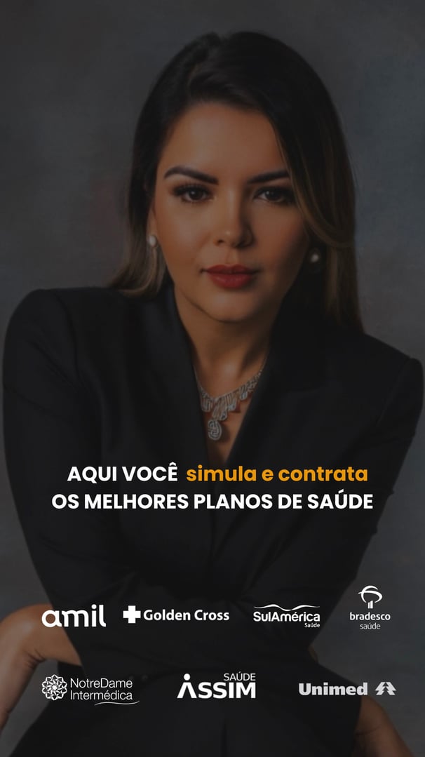 Corretora de planos de saúde mostrando que comercializa planos amil, sulamerica, bradesco, golden cross, intermedica e unimed